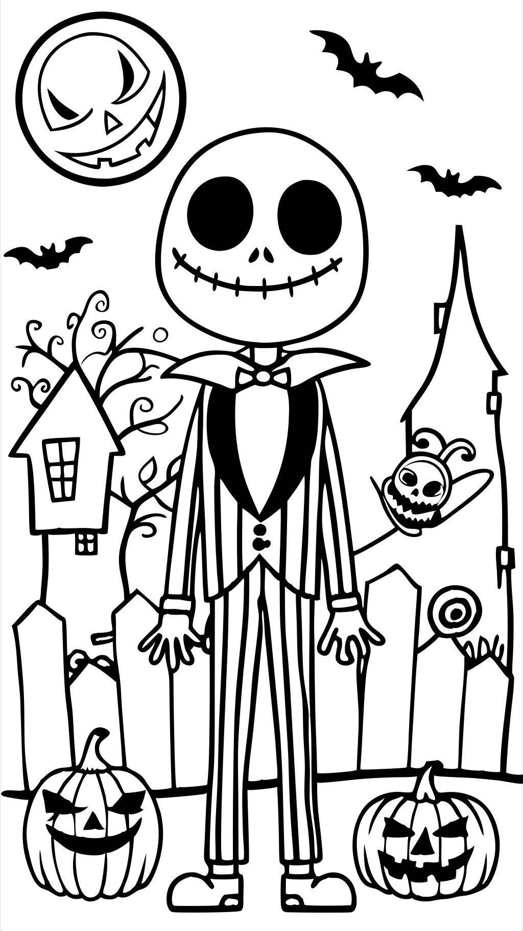 the nightmare before christmas coloring book pages